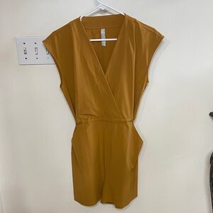 Athleta Mustard Wrap-Style Top